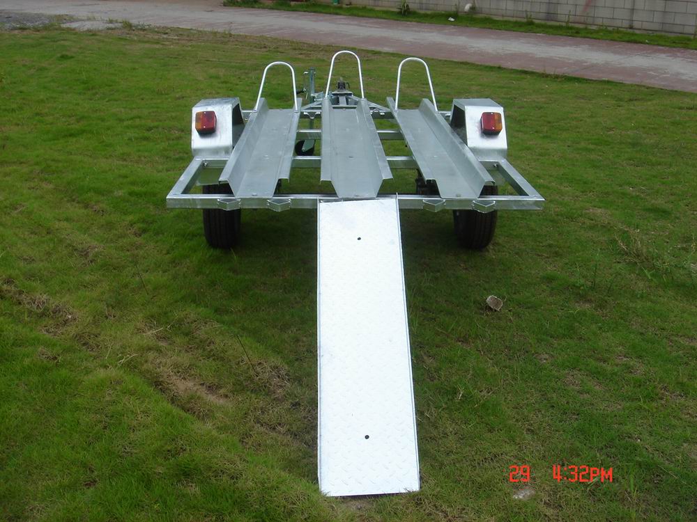 hot dip galvanized motorbike trailer for 3 bike