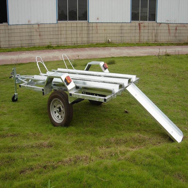 hot dip galvanized motorbike trailer for 3 bike